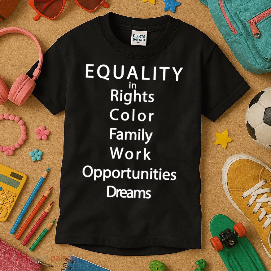 Equality In Rights Color Family Work Opportunities Dreams  Kids T-Shirt