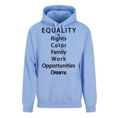 Equality In Rights Color Family Work Opportunities Dreams  Unisex Surf Hoodie