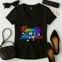 Equality Is American Women's V-Neck T-Shirt