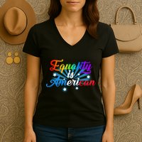 Equality Is American Women's V-Neck T-Shirt