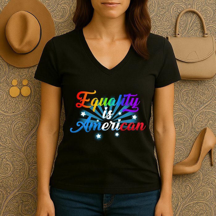 Equality Is American Women's V-Neck T-Shirt