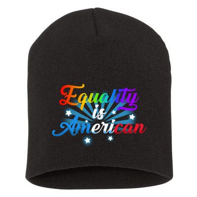 Equality Is American Short Acrylic Beanie