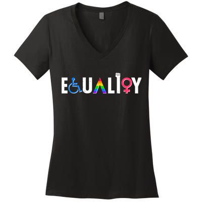 Equality LGBT Human Rights  Women's V-Neck T-Shirt