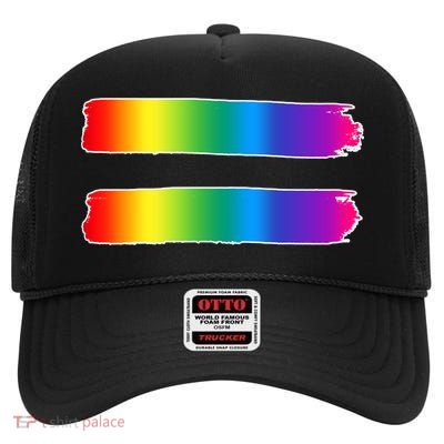 Equality LGBT Pride Awareness High Crown Mesh Back Trucker Hat