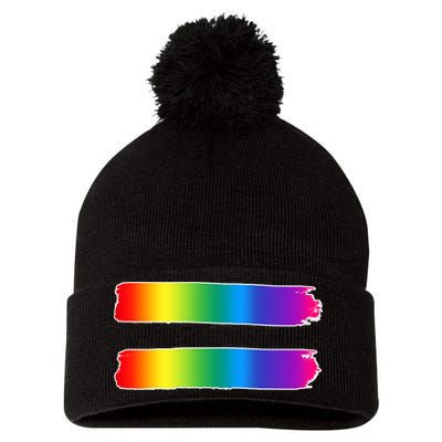 Equality LGBT Pride Awareness Pom Pom 12in Knit Beanie
