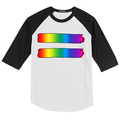 Equality LGBT Pride Awareness Kids Colorblock Raglan Jersey