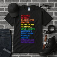 Equality Science Is Real Rainbow  Tall T-Shirt
