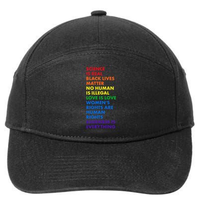 Equality Science Is Real Rainbow  7-Panel Snapback Hat