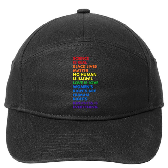 Equality Science Is Real Rainbow  7-Panel Snapback Hat