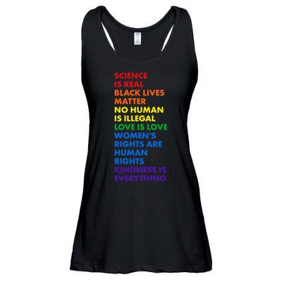 Equality Science Is Real Rainbow  Ladies Essential Flowy Tank