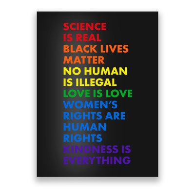 Equality Science Is Real Rainbow  Poster