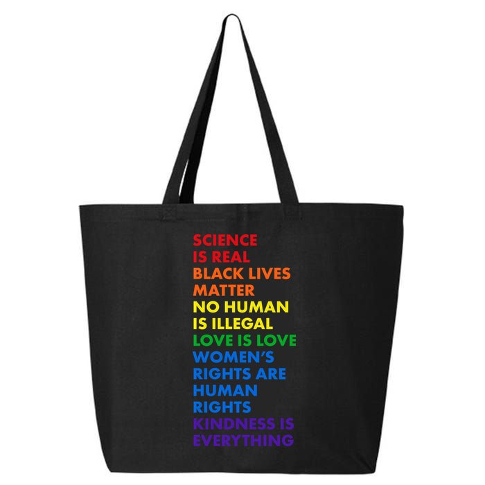 Equality Science Is Real Rainbow  25L Jumbo Tote
