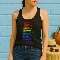 Equality Science Is Real Rainbow  Womens Tank Top