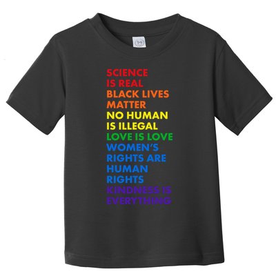 Equality Science Is Real Rainbow  Toddler T-Shirt