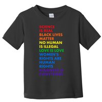 Equality Science Is Real Rainbow  Toddler T-Shirt