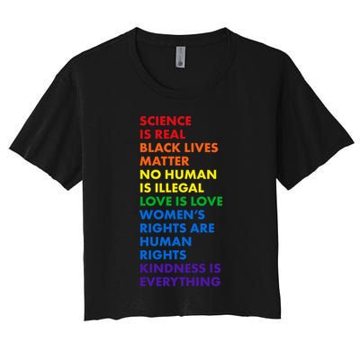 Equality Science Is Real Rainbow  Crop Top