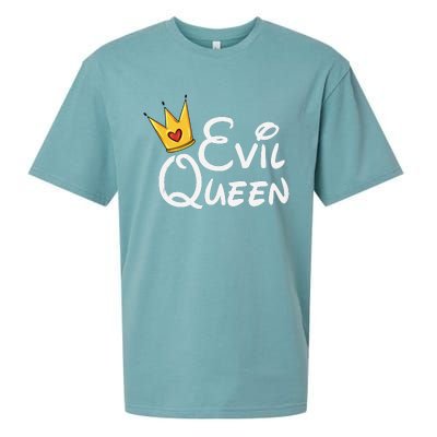 Evil Queen With Crown Black Halloween Sueded Cloud Jersey T-Shirt