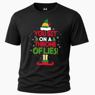Elf Quote You Sit On A Throne Of Lies! Funny Buddy Husband Performance Shirt