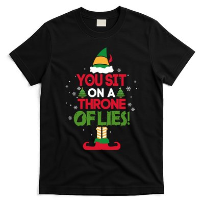 Elf Quote You Sit On A Throne Of Lies! Funny Buddy Husband T-Shirt