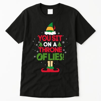 Elf Quote You Sit On A Throne Of Lies! Funny Buddy Husband Tall T-Shirt