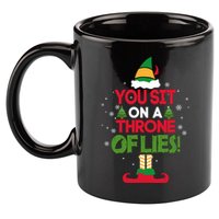 Elf Quote You Sit On A Throne Of Lies! Funny Buddy Husband 11oz C Handle Ceramic Mug