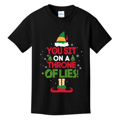 Elf Quote You Sit On A Throne Of Lies! Funny Buddy Husband Kids T-Shirt