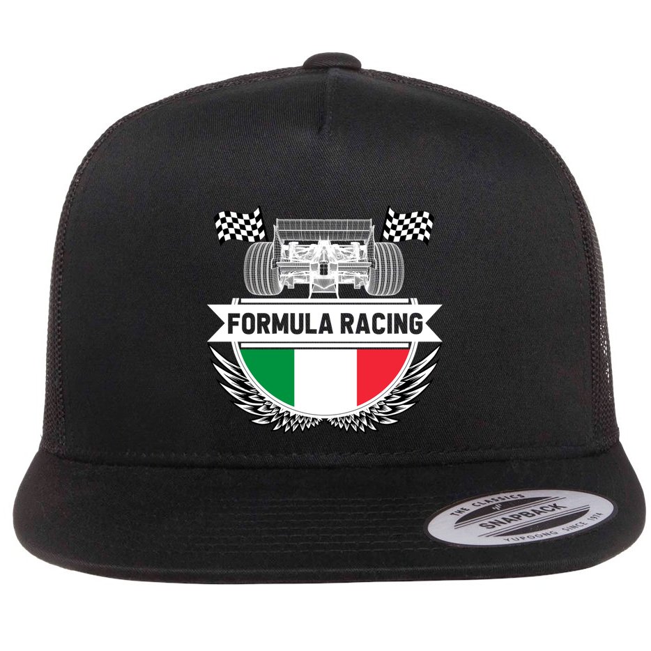 Emilia Romagna Auto Race Italy Flag Formula Racing Car Fan Cool Gift Flat Bill Trucker Hat