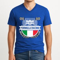 Emilia Romagna Auto Race Italy Flag Formula Racing Car Fan Cool Gift V-Neck T-Shirt