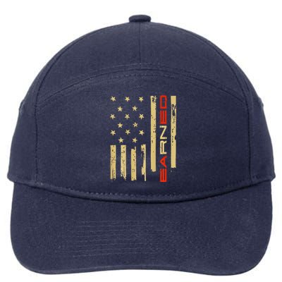 EaRNed RN American Flag Gift For Nurse 7-Panel Snapback Hat