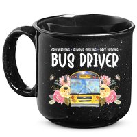 Early Rising Always Smiling Safe Driving Bus Driver Gift 15oz Campfire Ceramic Mug