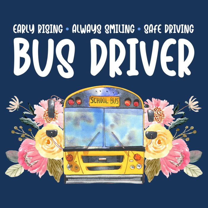 Early Rising Always Smiling Safe Driving Bus Driver Gift USA-Made Doggie Bandana