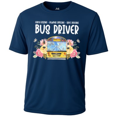 Early Rising Always Smiling Safe Driving Bus Driver Gift Performance Shirt