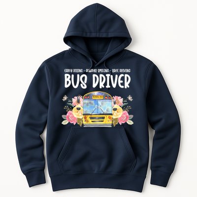 Early Rising Always Smiling Safe Driving Bus Driver Gift Hoodie