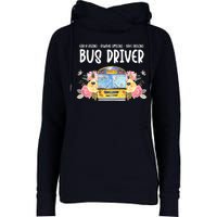 Early Rising Always Smiling Safe Driving Bus Driver Gift Womens Funnel Neck Pullover Hood