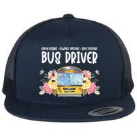 Early Rising Always Smiling Safe Driving Bus Driver Gift Flatbill Hat