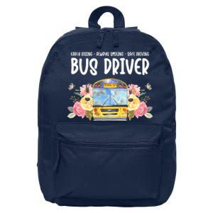 Early Rising Always Smiling Safe Driving Bus Driver Gift 16 in Basic Backpack