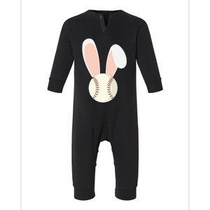 Easter Rabbit Bunny Ears Baseball Sports Holiday Gift Infant Fleece One Piece