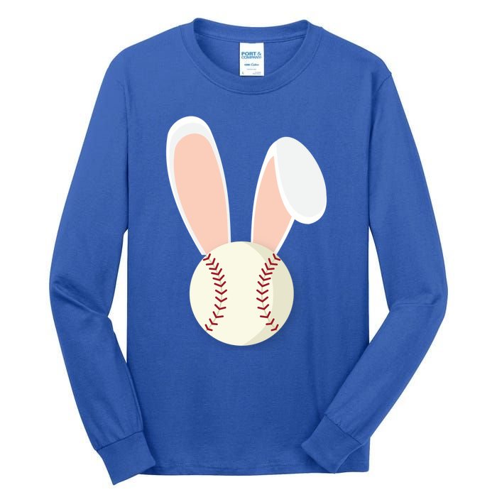 Easter Rabbit Bunny Ears Baseball Sports Holiday Gift Tall Long Sleeve T-Shirt