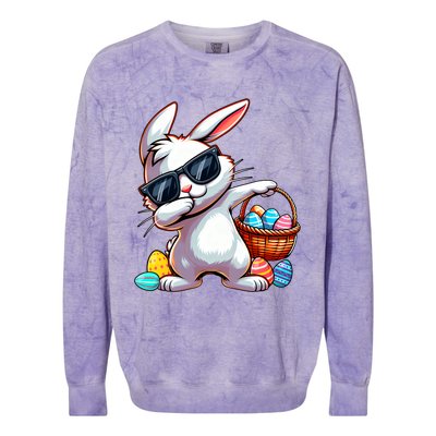 Easter Rabbit Bunny Egg Hunting Colorblast Crewneck Sweatshirt