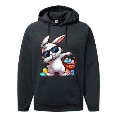 Easter Rabbit Bunny Egg Hunting Performance Fleece Hoodie