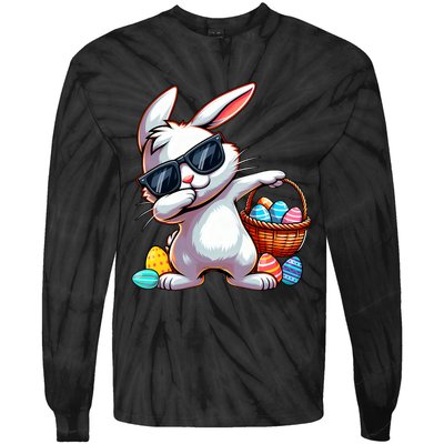 Easter Rabbit Bunny Egg Hunting Tie-Dye Long Sleeve Shirt