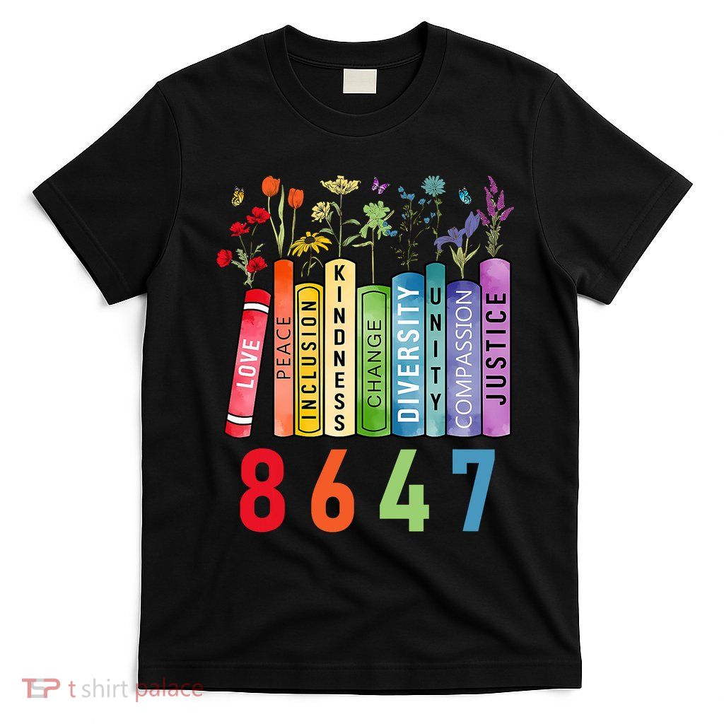 Equal Rights Book Flower Anti Trump Feminist Women Rights T-Shirt