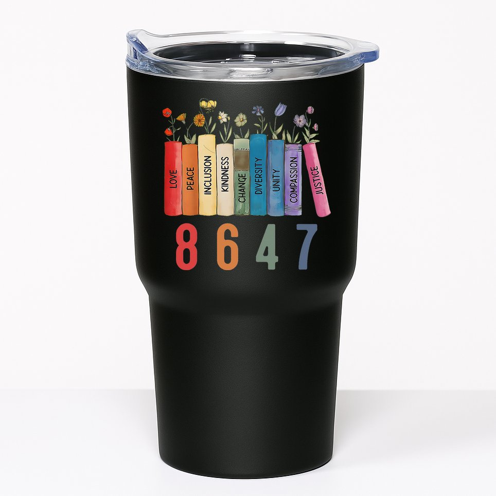 Equal Rights Book Flower 8647 Trump Feminist Women Rights Gift Tumbler