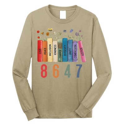 Equal Rights Book Flower 8647 Trump Feminist Women Rights Gift Long Sleeve Shirt