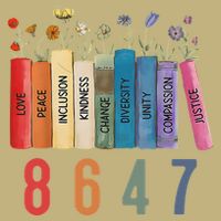Equal Rights Book Flower 8647 Trump Feminist Women Rights Gift Button