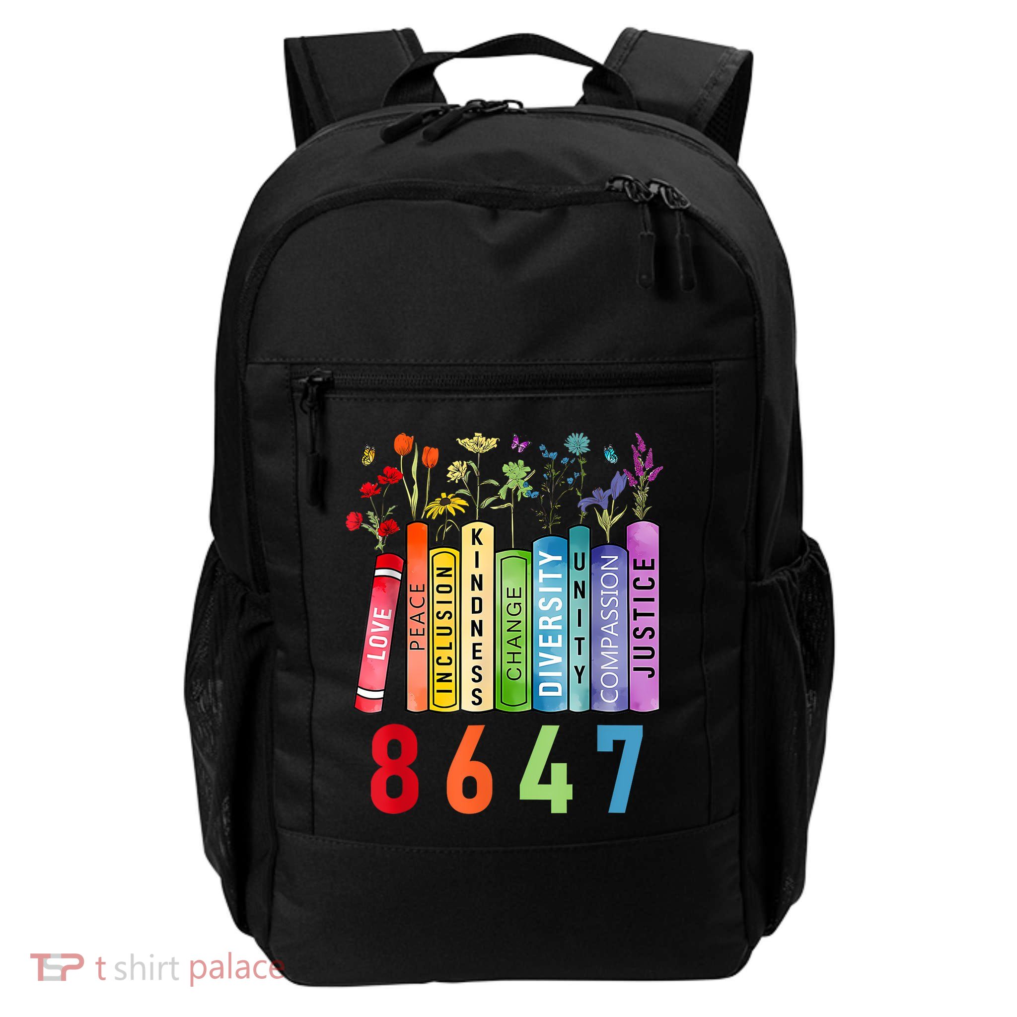 Equal Rights Book Flower Anti Trump Feminist Rights Daily Commute Backpack