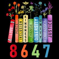 Equal Rights Book Flower Anti Trump Feminist Rights Backpack