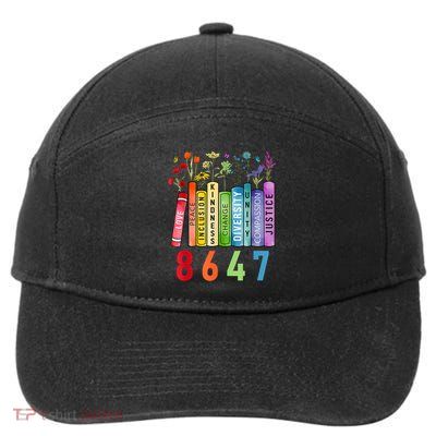 Equal Rights Book Flower Anti Trump Feminist Rights 7-Panel Snapback Hat