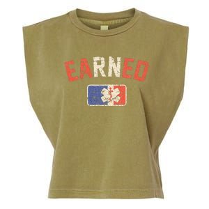 EaRNed RN Baseball Style Gift For Nurse Garment-Dyed Women's Muscle Tee