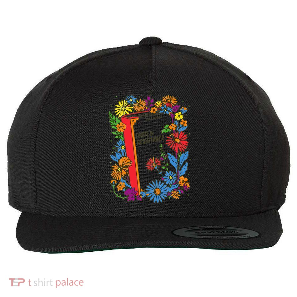 Equal Rights Book Flower Resist Feminist LGBTQ Floral Wool Snapback Cap